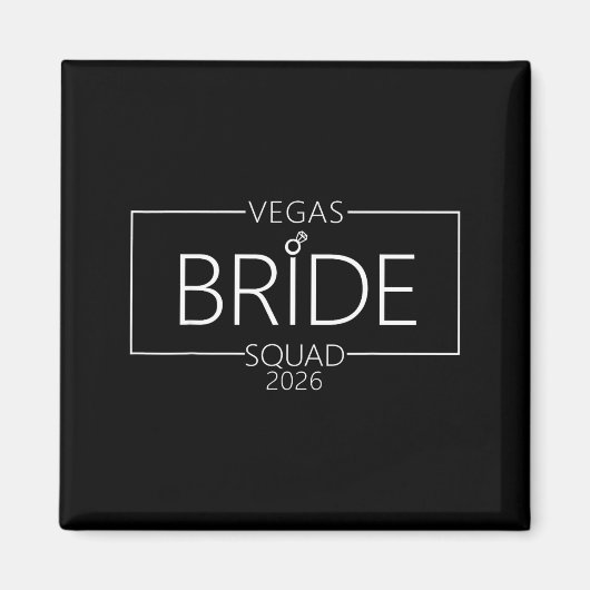Vegas Bride Squad 2026 ラスベガスで結婚 マグネット (正面)