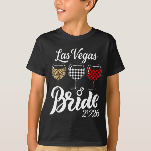 Vegas Bride Squad 2026 Married in Vegas Tシャツ (正面)