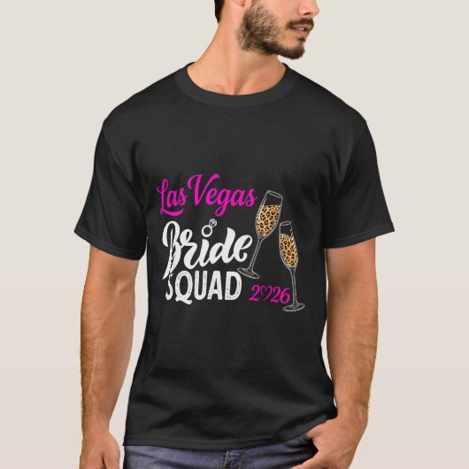Vegas Bride Squad 2026 Married in Vegas Tシャツ (正面)
