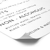 Vegas Casino Drunk In Love Wedding Bar Sign ポスター (角)