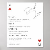 Vegas Casino Drunk In Love Wedding Bar Sign ポスター (正面)