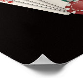 Vegas Casino Night Black Birthday Party Welcome ポスター (角)