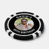 Vegas Casino Party Favor Black & White Photo ポーカーチップ (シングル)