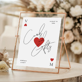 Vegas Casino Playing Card Cards & Gifts Sign ポスター