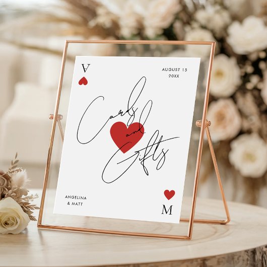 Vegas Casino Playing Card Cards & Gifts Sign ポスター