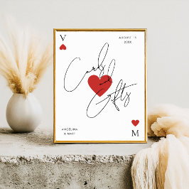 Vegas Casino Playing Card Cards & Gifts Sign ポスター