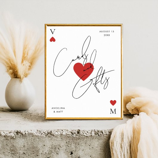 Vegas Casino Playing Card Cards & Gifts Sign ポスター