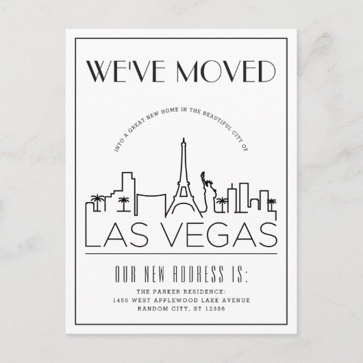 Vegas Modern Deco | 引越しのご案内 案内ポストカード (正面)