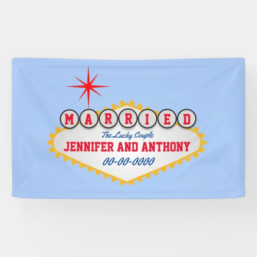 Vegas Welcome Signスタイルのパーソナライズ 横断幕 (横)