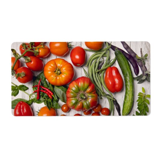 Vegetable and Herb Harvest ラベル (正面)