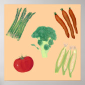 Vegetable Assortment Custom Posters ポスター (正面)