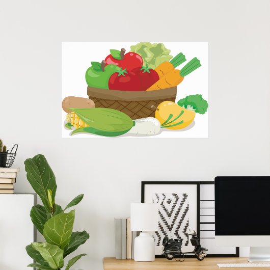 Vegetable Basket ポスター (ホームオフィス)