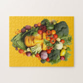 Vegetable Face Art | Creative Vegan Food Portrait  ジグソーパズル (横)