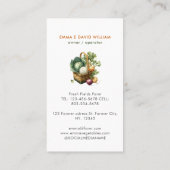 Vegetable Farm Market Agriculture Business Card 名刺 (裏面)