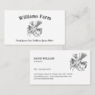 Vegetable Farm Market Agriculture Business Card 名刺