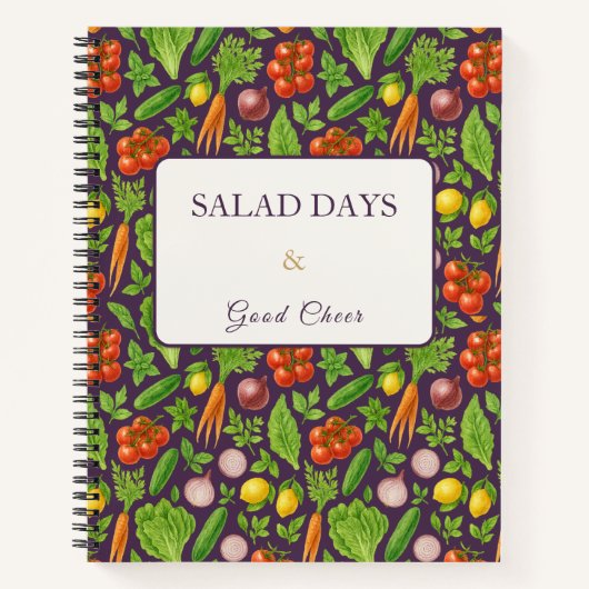 Vegetable Garden Notebook — Devine Plum ノートブック (正面)