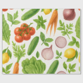 Vegetable Garden Wrapping Paper | Kitchen Gift ラッピングペーパー (フラット)