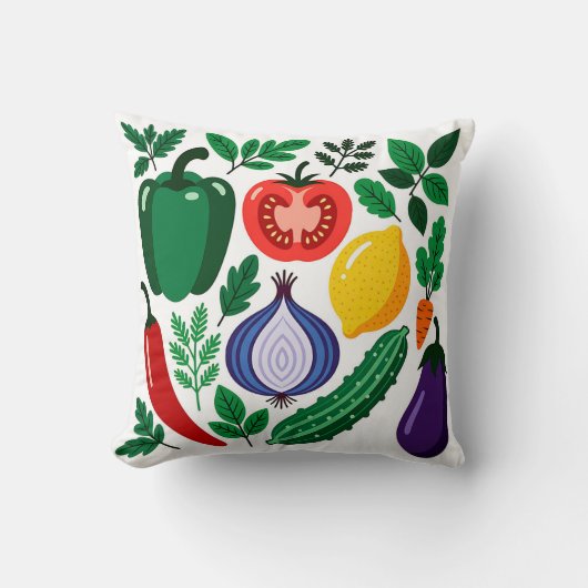 Vegetable pattern クッション (正面)