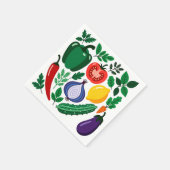 Vegetable pattern スタンダードカクテルナプキン (角)