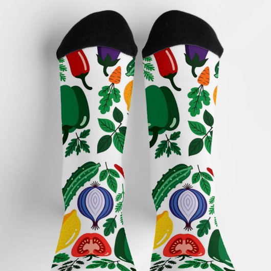 Vegetable pattern ソックス (上部)