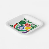 Vegetable pattern ペーパープレート (傾斜あり)