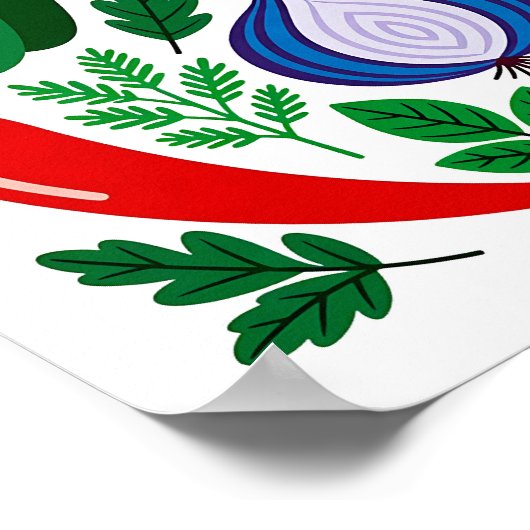 Vegetable pattern ポスター (角)