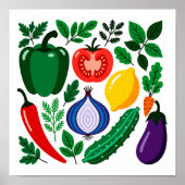 Vegetable pattern ポスター (正面)