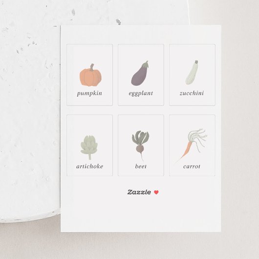 Vegetable seed pack 2x3 Inch Label Set シール