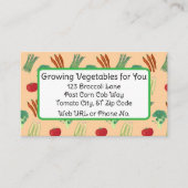 Vegetable Themed Custom Business Cards 名刺 (正面)