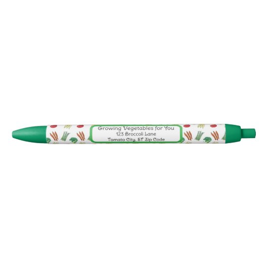 Vegetable themed pens for business 黒ボールペン (正面)