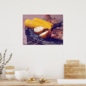 Vegetables and meat ポスター (キッチン)