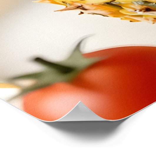 Vegetables Christmas Tree, Lettuce Leaves & Cherry ポスター (角)