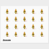 Vegetables Christmas Tree, Lettuce Leaves Monogram 三角形シール (シート)