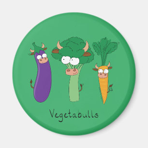 Vegetables Cute Kids Funny Cartoon マグネット