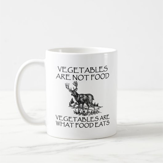 Vegetables Not Food Funny Hunting Mug コーヒーマグカップ (左)