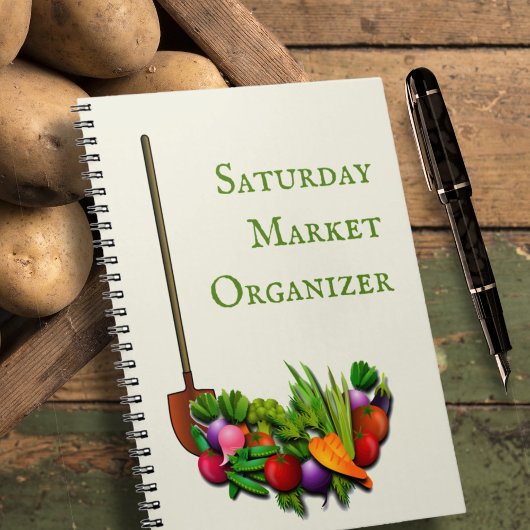 Vegetables Shovel Farm Themed ノートブック