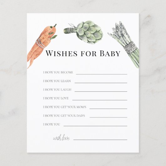 Vegetables Wishes for Baby Green Advice (正面)