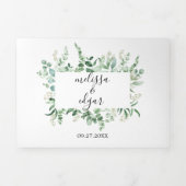  Vegetación de eucalipto| Boda de hoja verde 三つ折りカード (カバー)