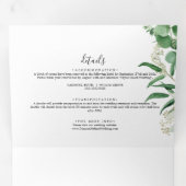  Vegetación de eucalipto| Boda de hoja verde 三つ折りカード (内部最初)
