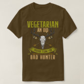 VEGETARIAN AN OLD INDIAN TERM FOR BAD HUNTER Tシャツ (デザイン正面)