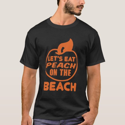 vegetarian peach saying shirt tシャツ (正面)
