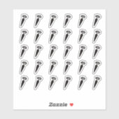 Vegetarian Wedding Place Card Meal Menu Choice シール (シート)