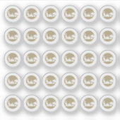 Vegetarian Wedding Place Cards Meal Choice  シール (正面)