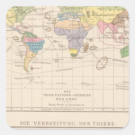 Vegetationsgebiete，ティエール・アトラスの地図 スクエアシール (正面)