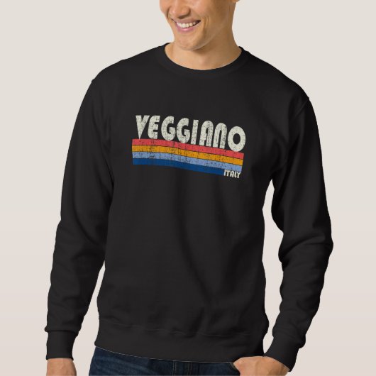 Veggiano Italy Retro 70s 80s Style スウェットシャツ (正面)
