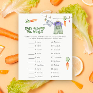 Veggie baby shower – ワールドゲームの周りのベビー