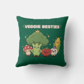 Veggie Besties | かわいい野菜のキャラクター クッション (裏面)