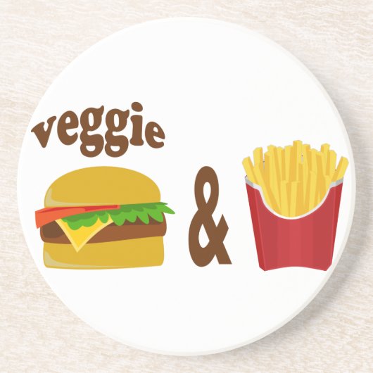 Veggie Burger and Fries コースター (正面)
