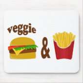 Veggie Burger and Fries マウスパッド (正面)
