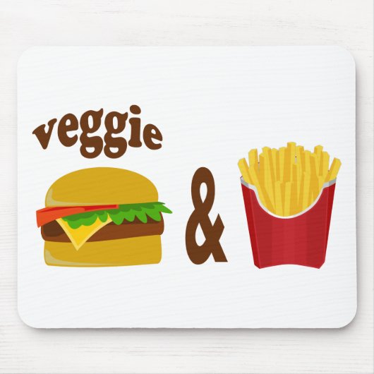 Veggie Burger and Fries マウスパッド (正面)